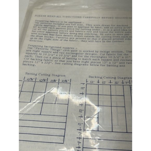 vintage quilt patterns Lot Of 3 The Ark Busy Bunny Favorite Things - Picture 3 of 7